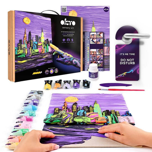OKTO Air Dry Clay 3D Sensory Art Canvas - New York