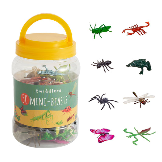 Tub of 50 Bugs and Insects Toys for Kids