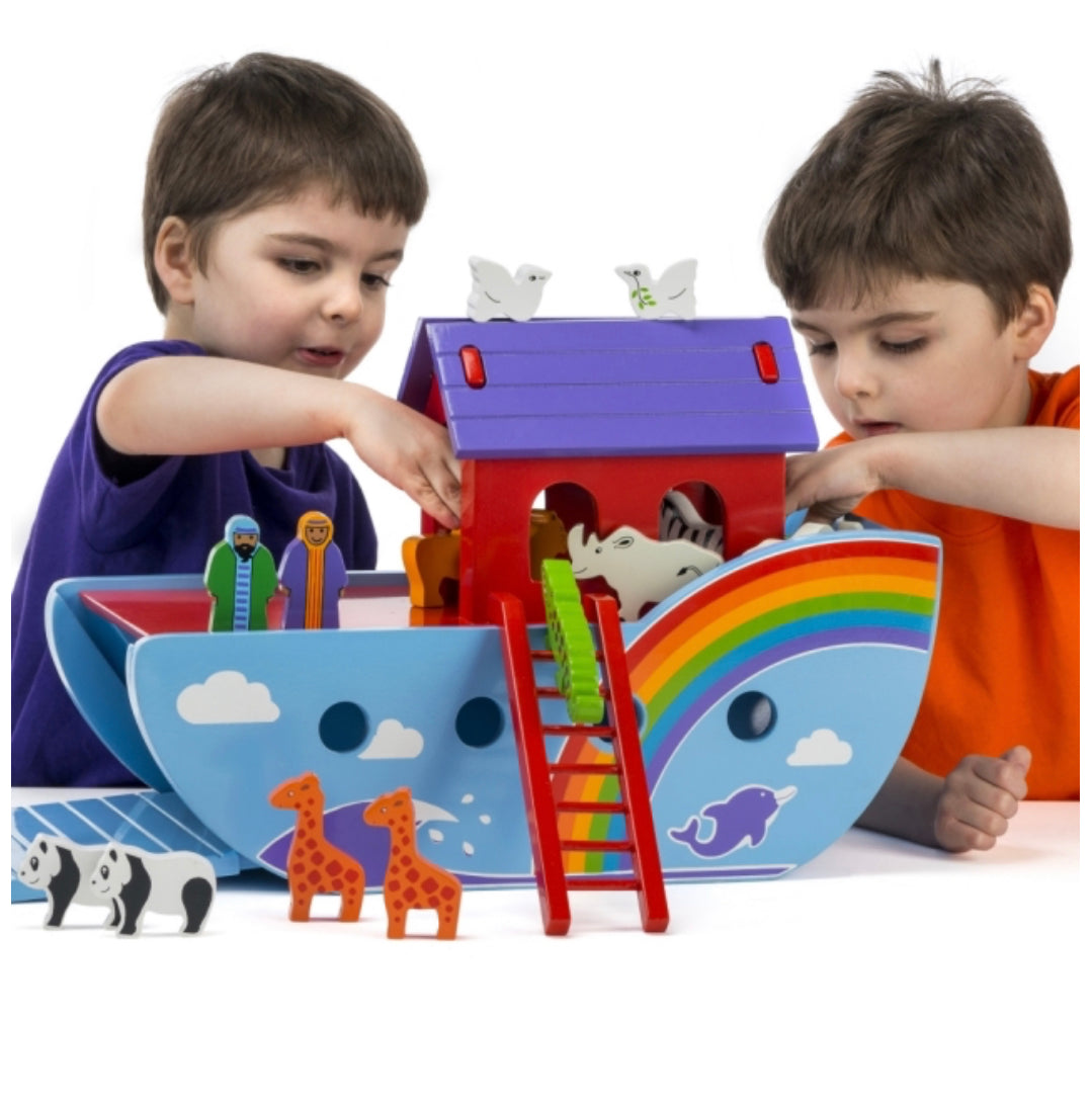 Lanka Kade Wooden Rainbow Noah’s Ark Playset - Large