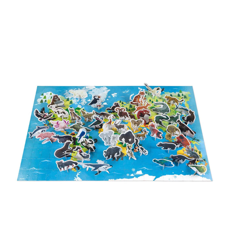Janod Educational Puzzle - Endangered Animals - 200 PCS