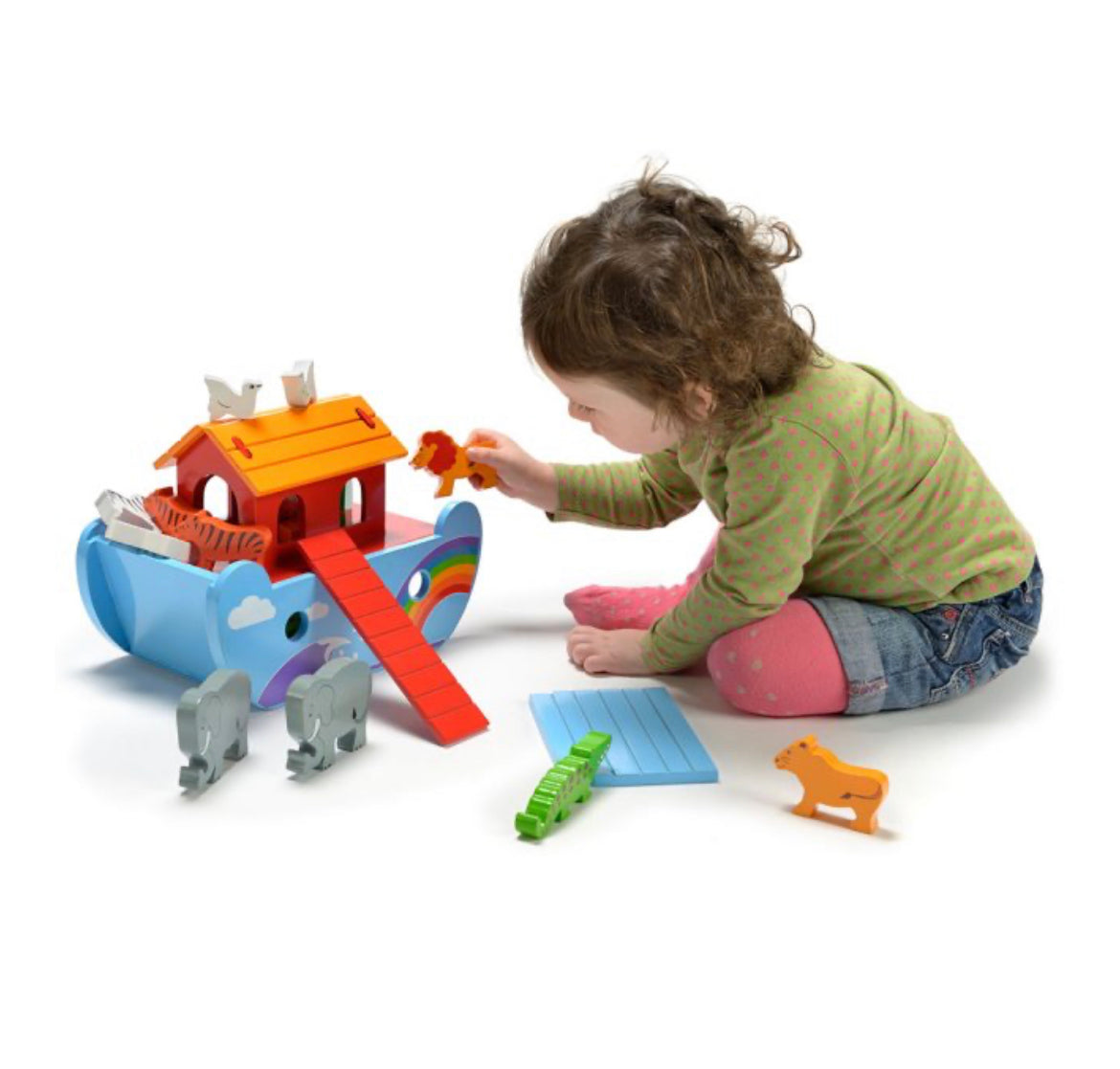 Lanka Kade Wooden Rainbow Noah’s Ark Playset - Small