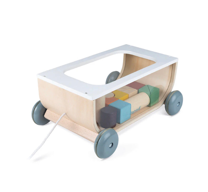 Janod Sweet Cocoon Cart with Blocks