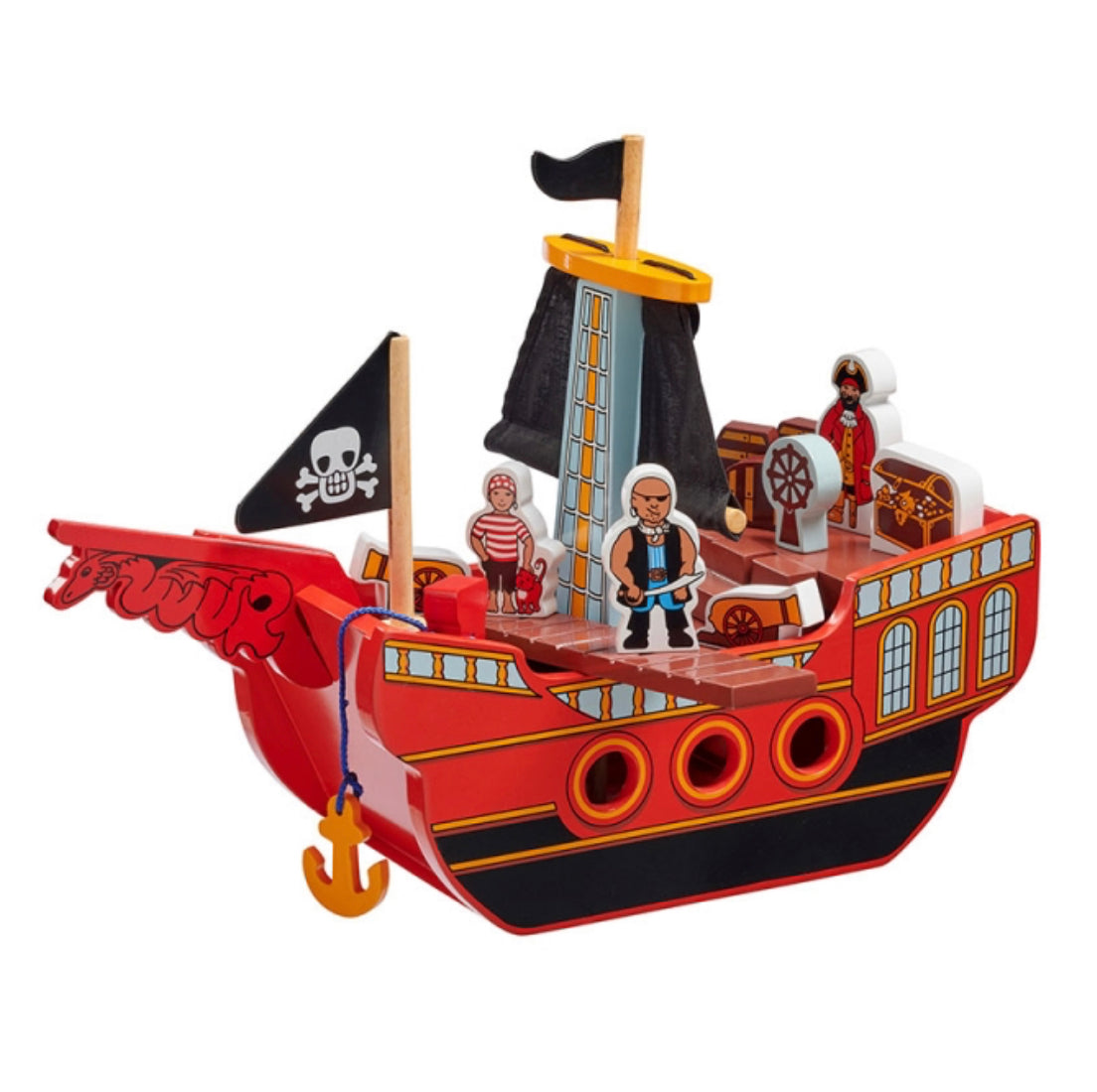 Lanka Kade Wooden Pirate Ship Playset