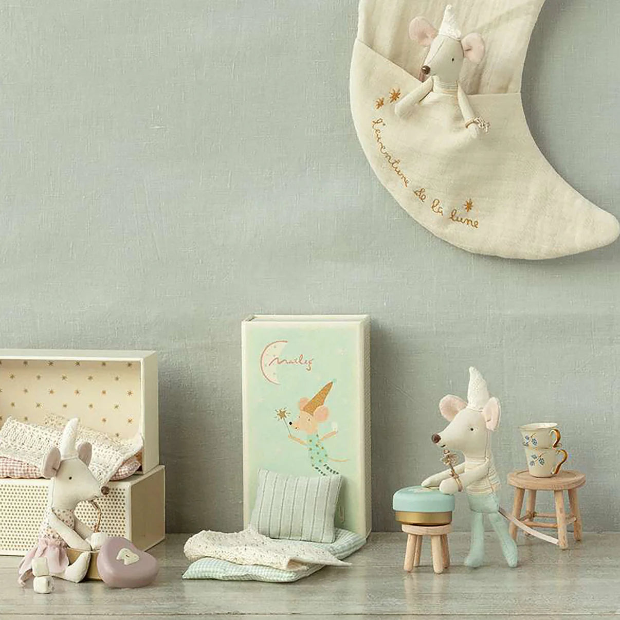 Maileg Tooth Fairy Mouse in Matchbox - Rose