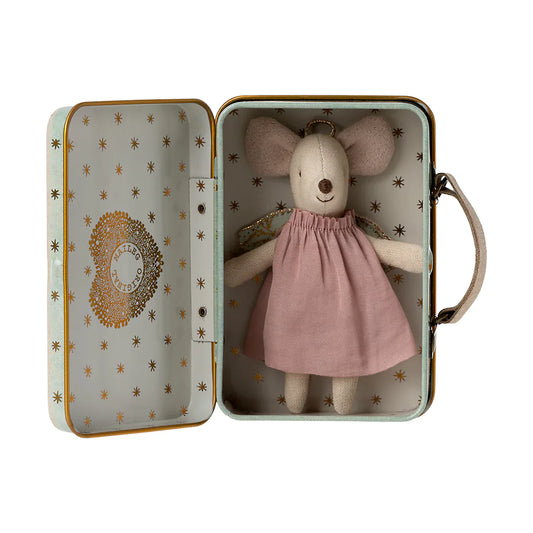 Maileg Angel Mouse in a Suitcase, Little Sister