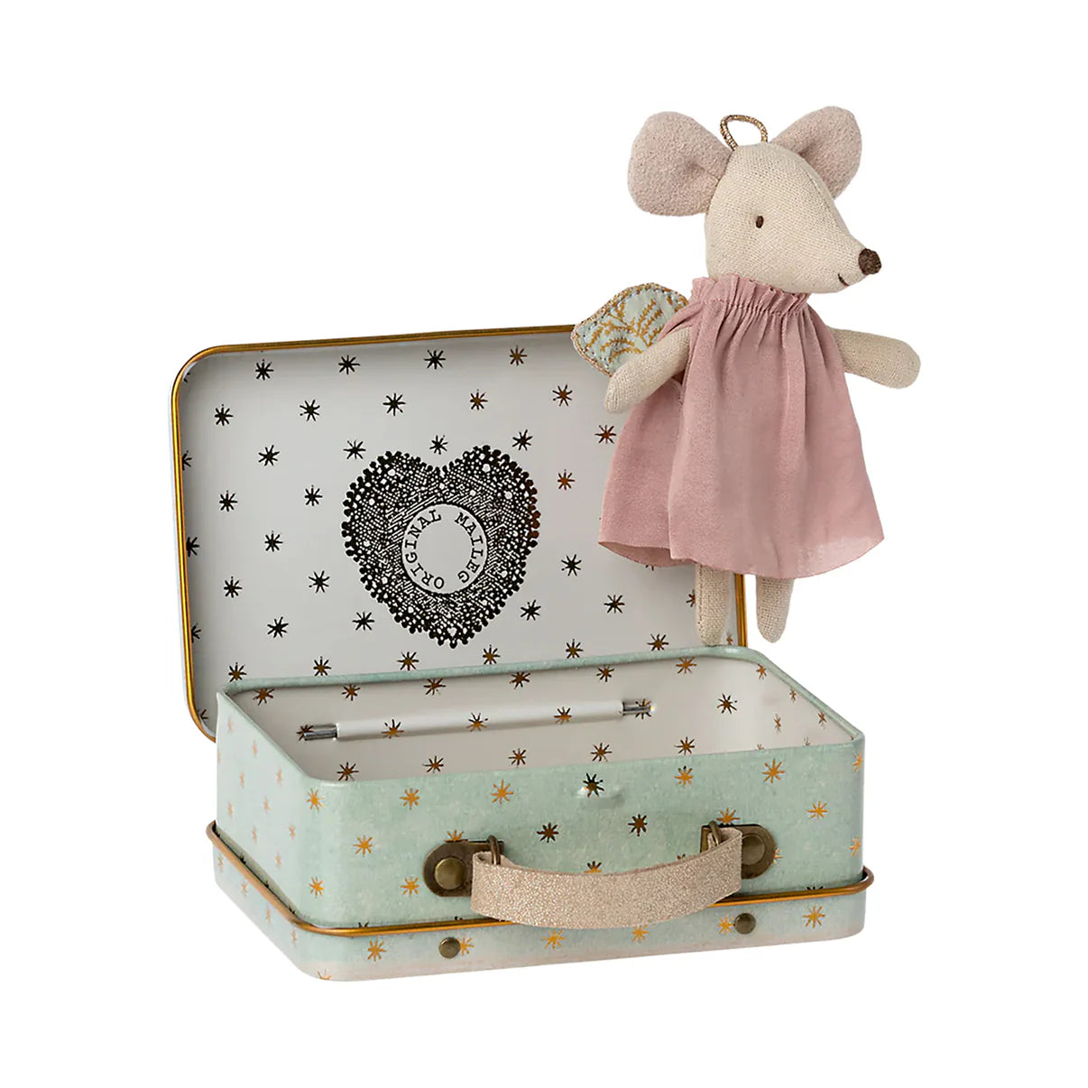 Maileg Angel Mouse in a Suitcase, Little Sister
