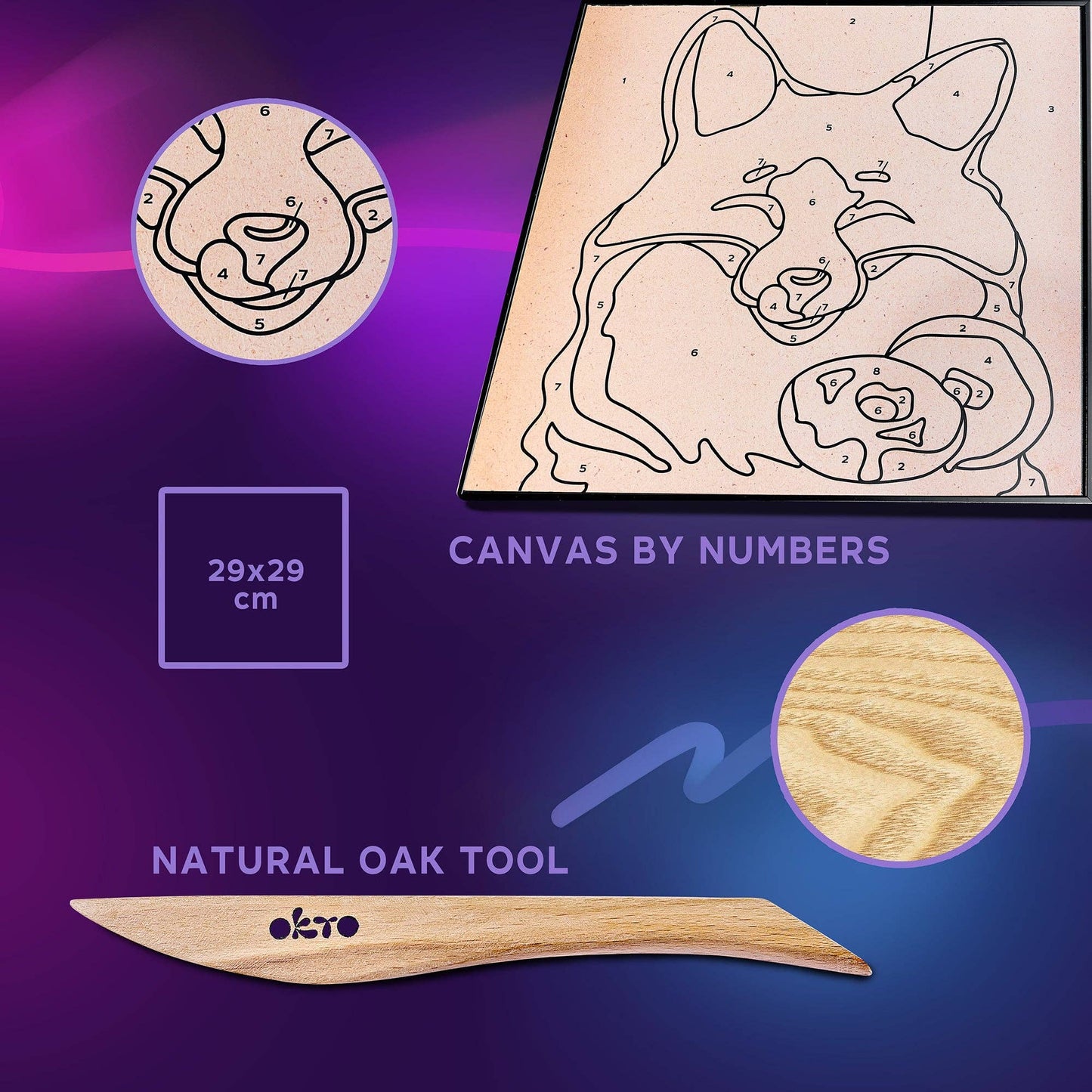 Sensory Air Clay Painting by Numbers - Fox