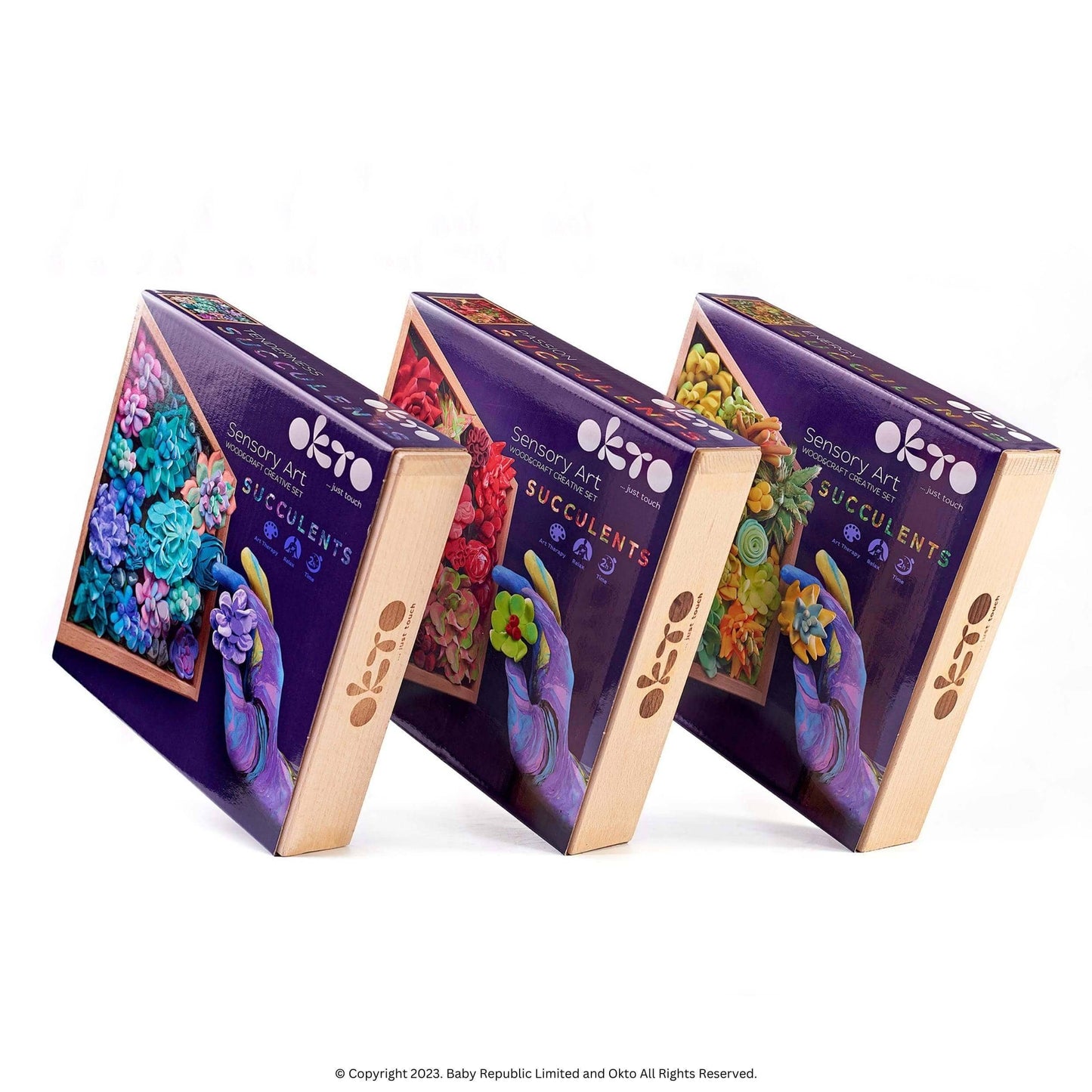 OKTO Air Dry Clay Wood & Craft Sensory Art Flower -Inspiration