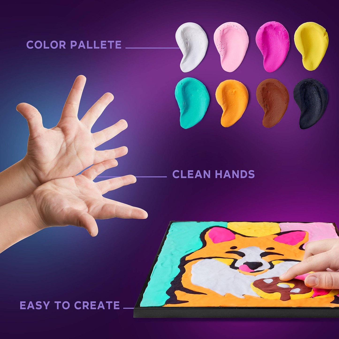 Sensory Air Clay Painting by Numbers - Fox