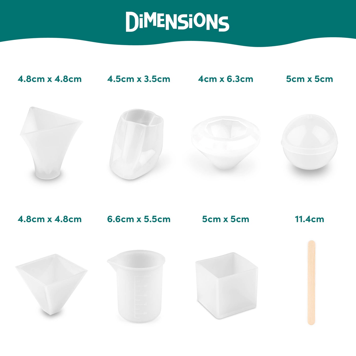 8 DIY Jewellery & Gift Making Silicone Epoxy Resin Mould Kit
