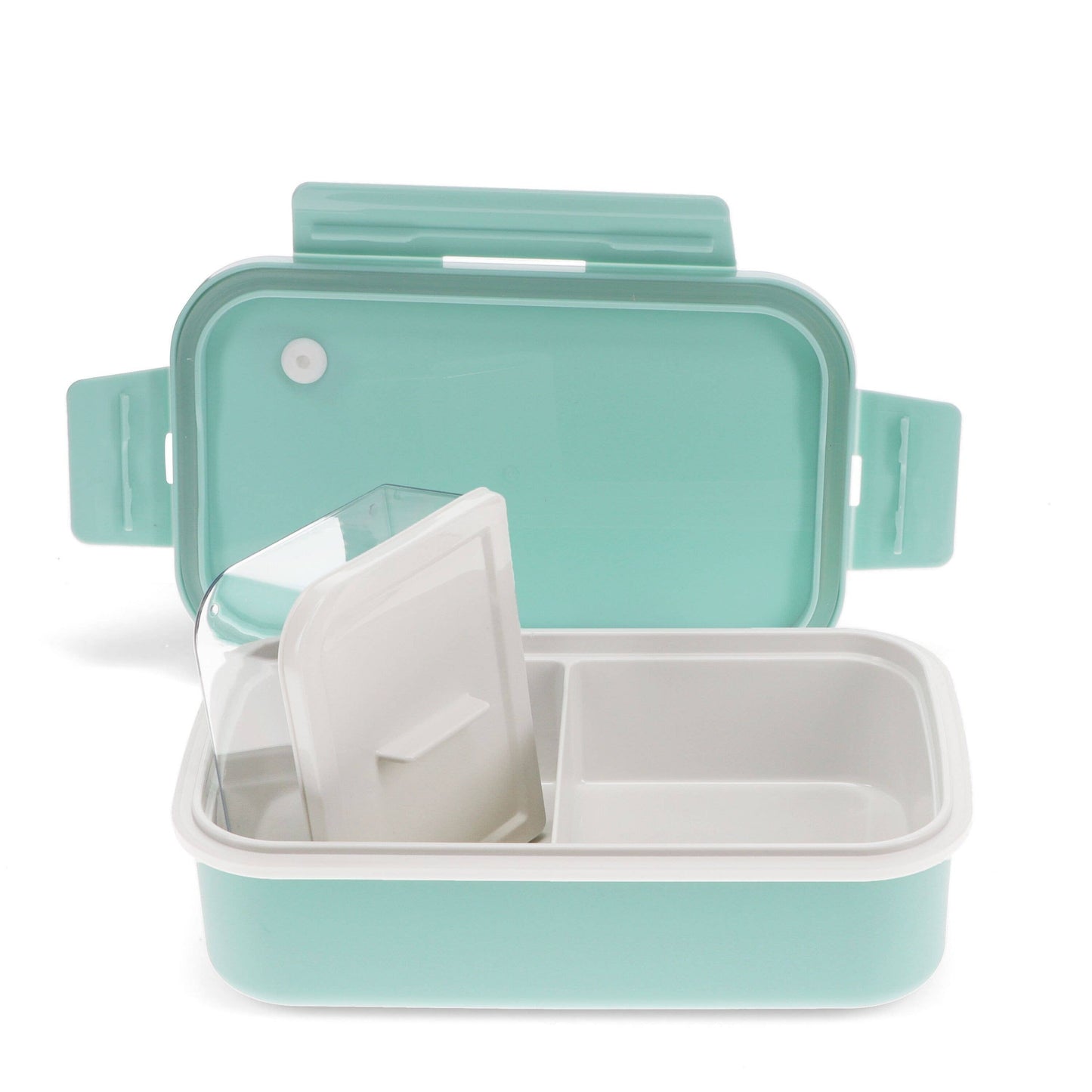 Double Wall Lunch Box With Divider - Pale Blue