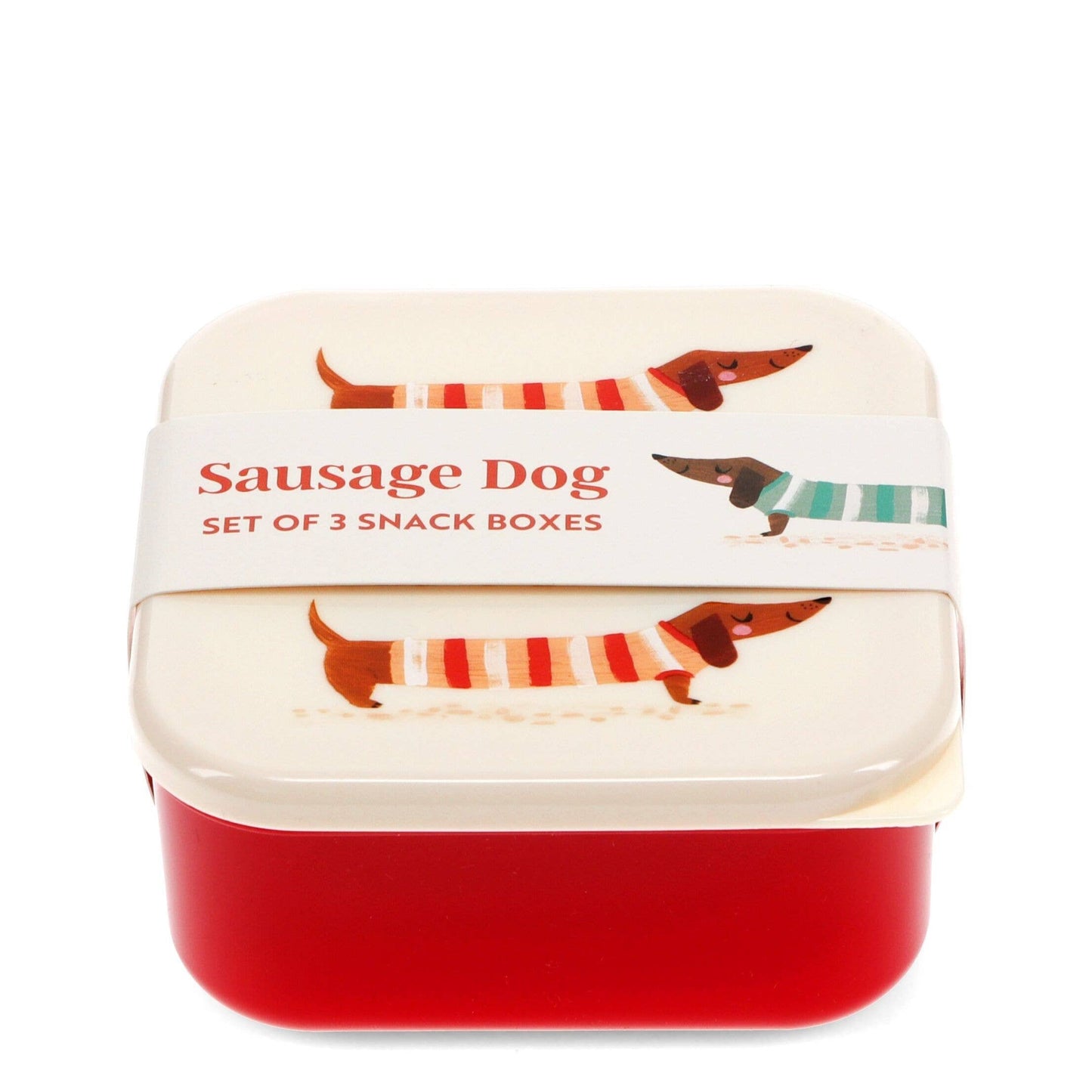 Snack Boxes (Set of 3) - Sausage Dog (Pattern)