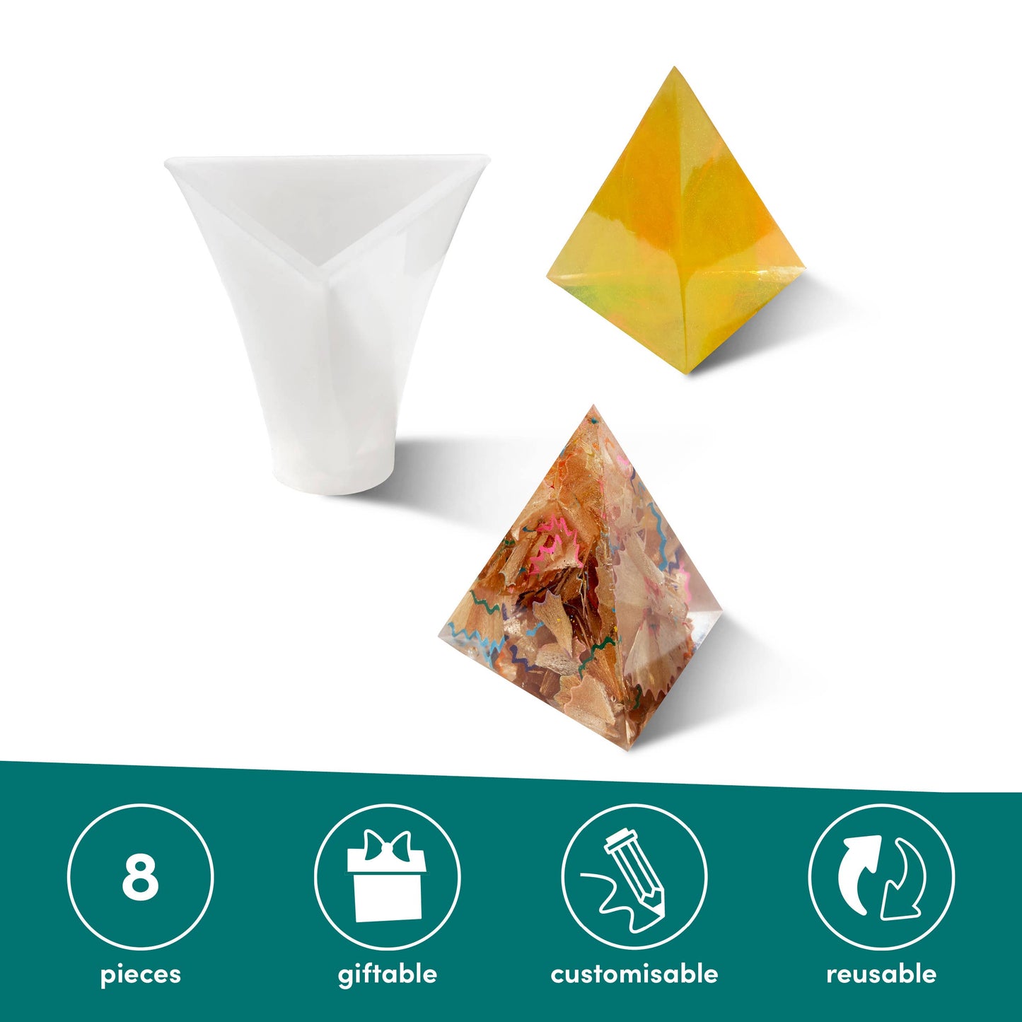 8 DIY Jewellery & Gift Making Silicone Epoxy Resin Mould Kit