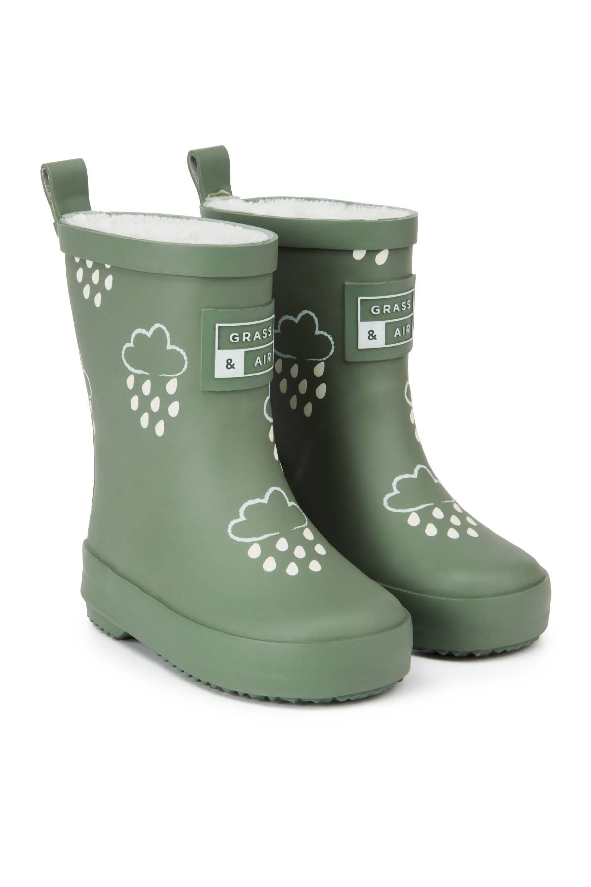 Khaki Green Colour-Changing Kids Wellies: UK10