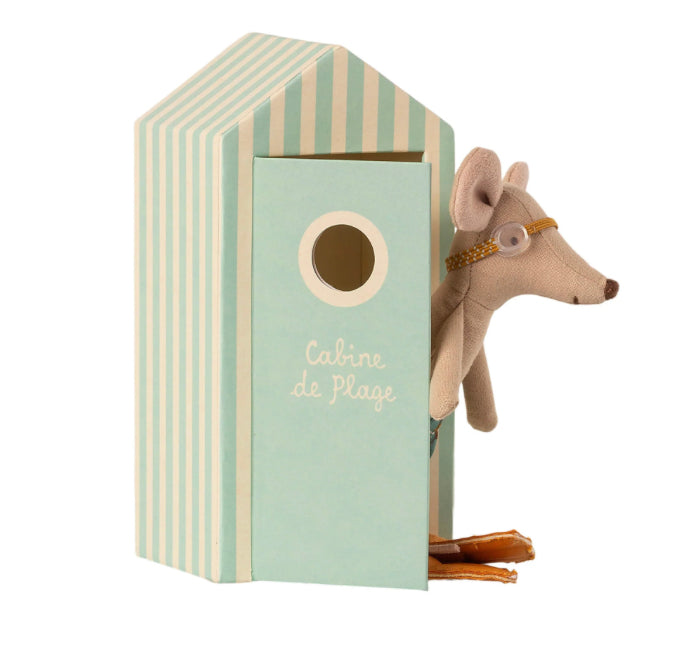 Maileg Big Brother in Cabin de Plage Beach Mice