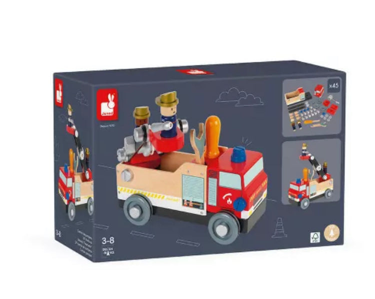 Janod Brico'Kids DIY Fire Truck