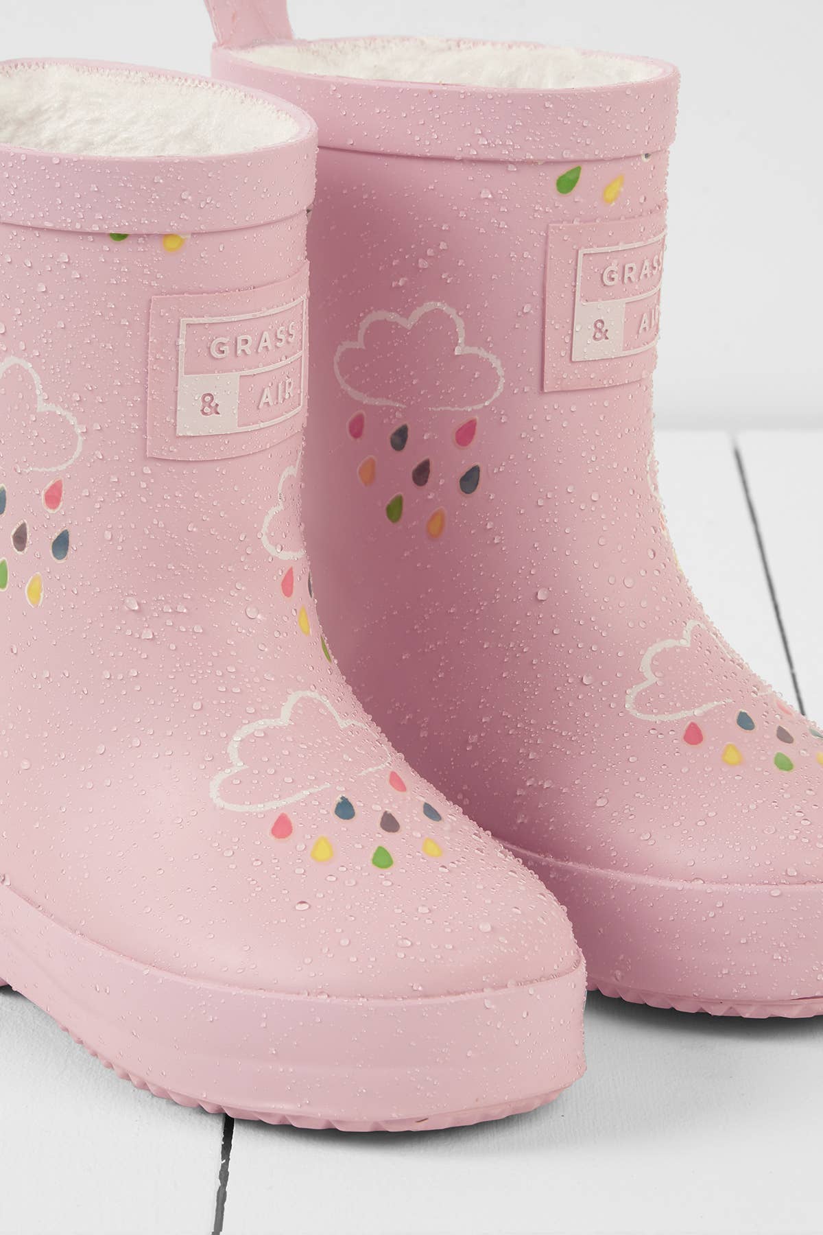 Baby Pink Colour-Changing Kids Wellies : UK4