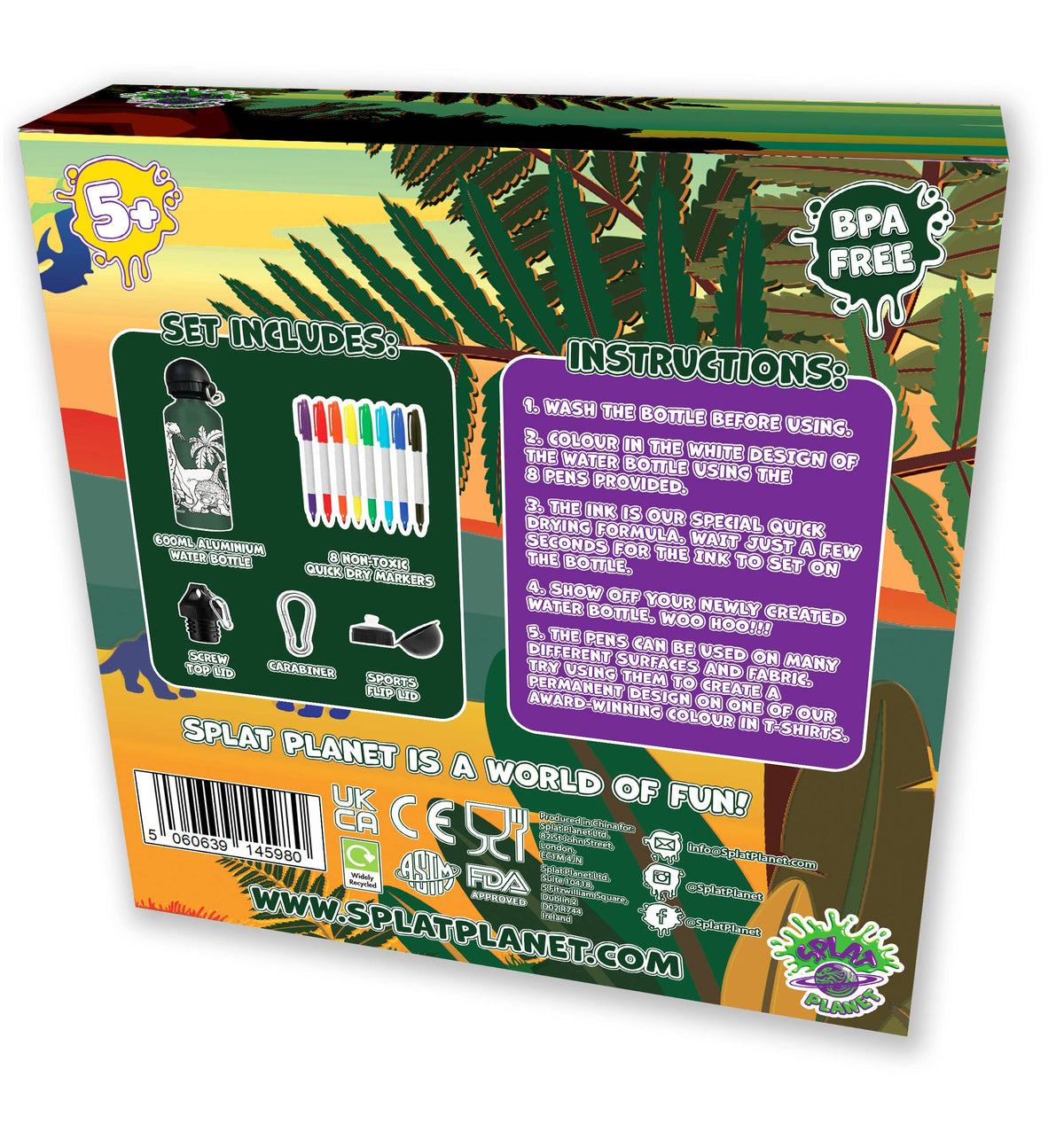 Dinosaur Colour-in Bottle