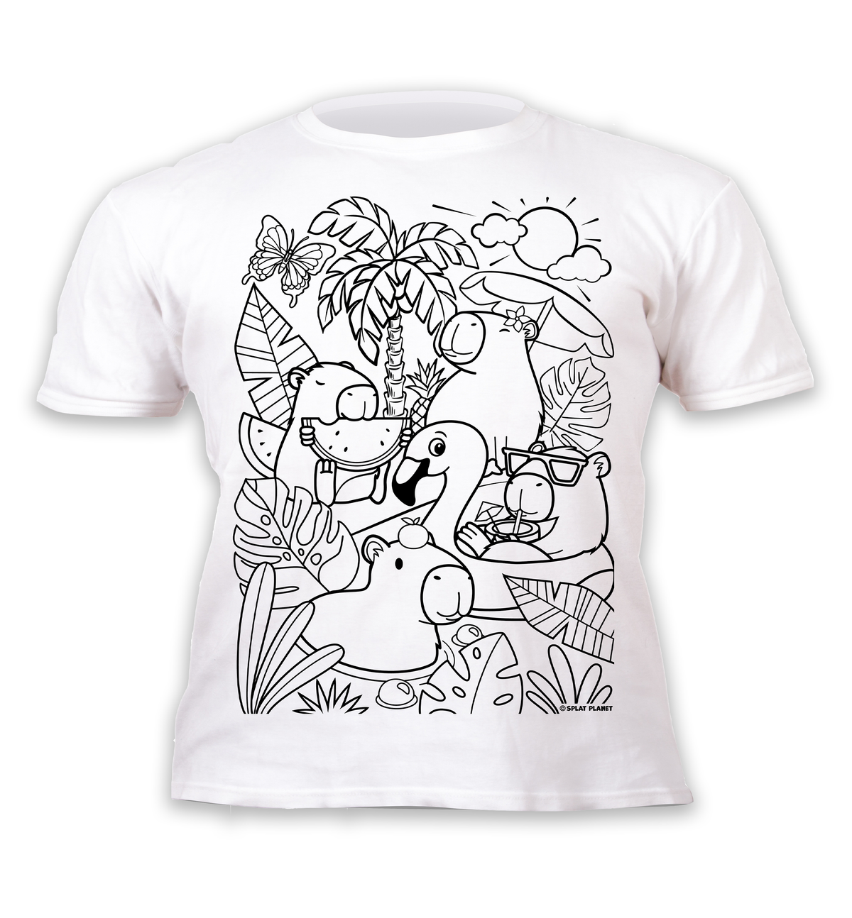 Capybara Colour in T-shirt: Age 7-8