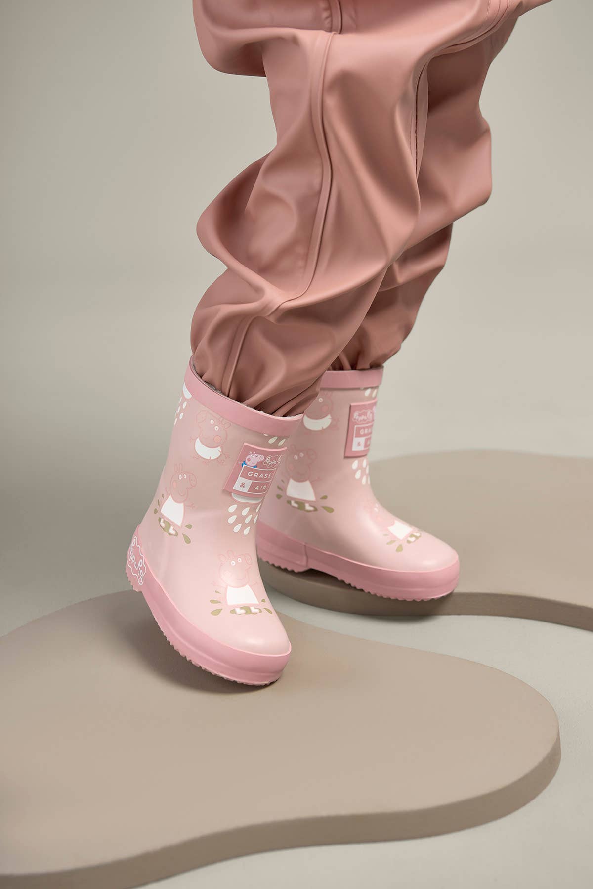 Peppa Pig Pink Colour-Changing Kids Wellies, Teddy Fleece: UK4