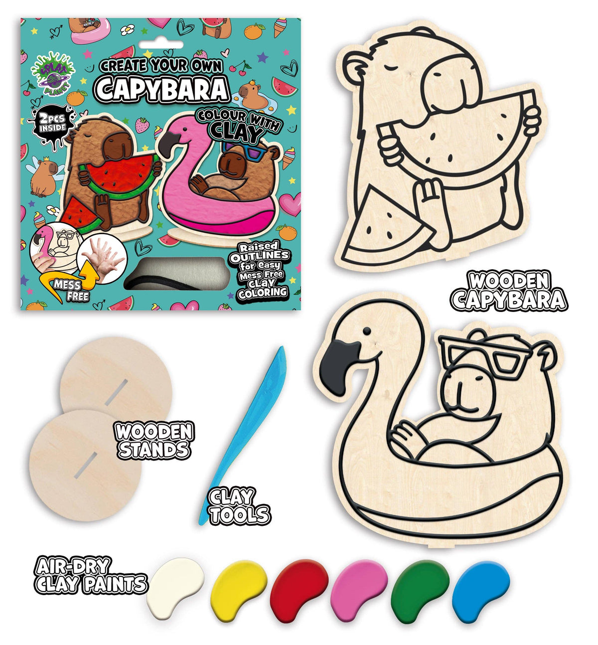 Capybara Clay Colouring Kit