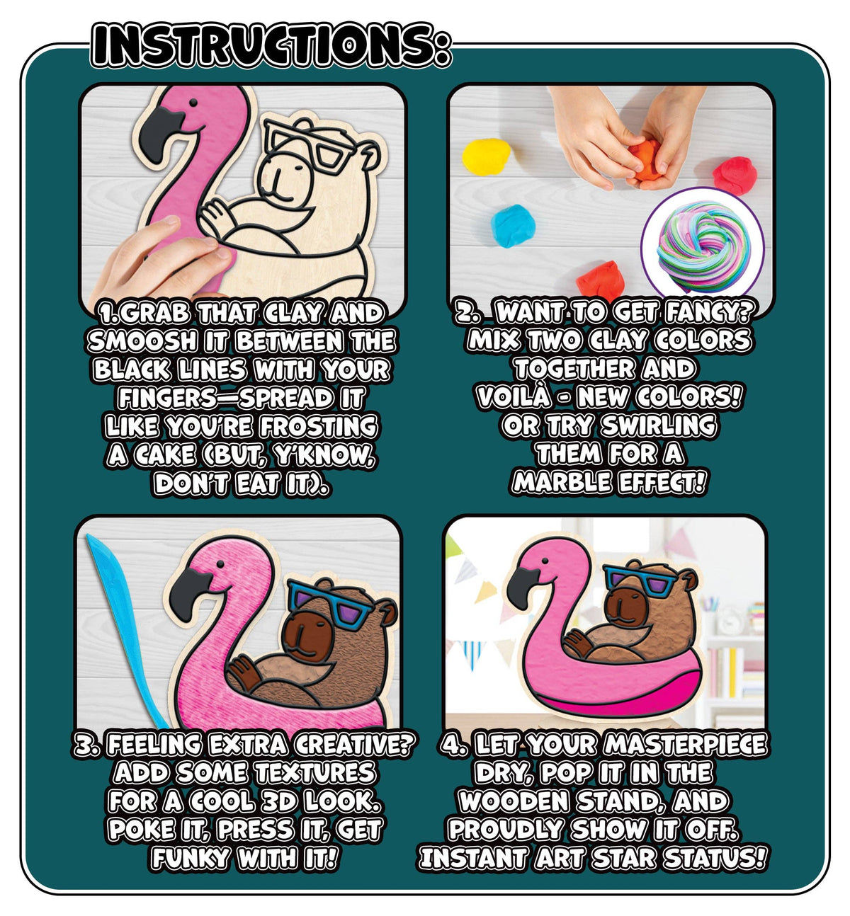 Capybara Clay Colouring Kit