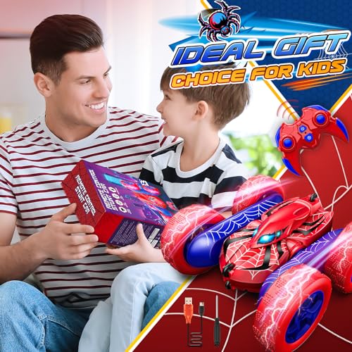 Dreamlandia Remote Control Cars Toys, 360 Flips RC Car Kids Toys for 3 4 5 6 7 8 9 Year Old Boy Gifts, Boys Toys Age 3-9, Presents Gifts for 4-9 Year Old Boys Christmas Xmas Gifts for Kids Boys