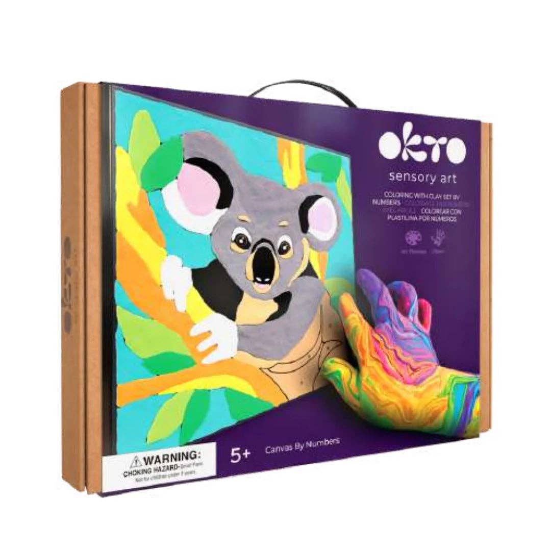 OKTO Sensory Air Dry Clay Colouring by Numbers 2025: Koala