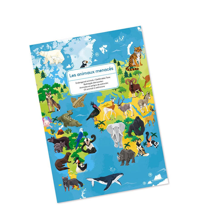 Janod Educational Puzzle - Endangered Animals - 200 PCS
