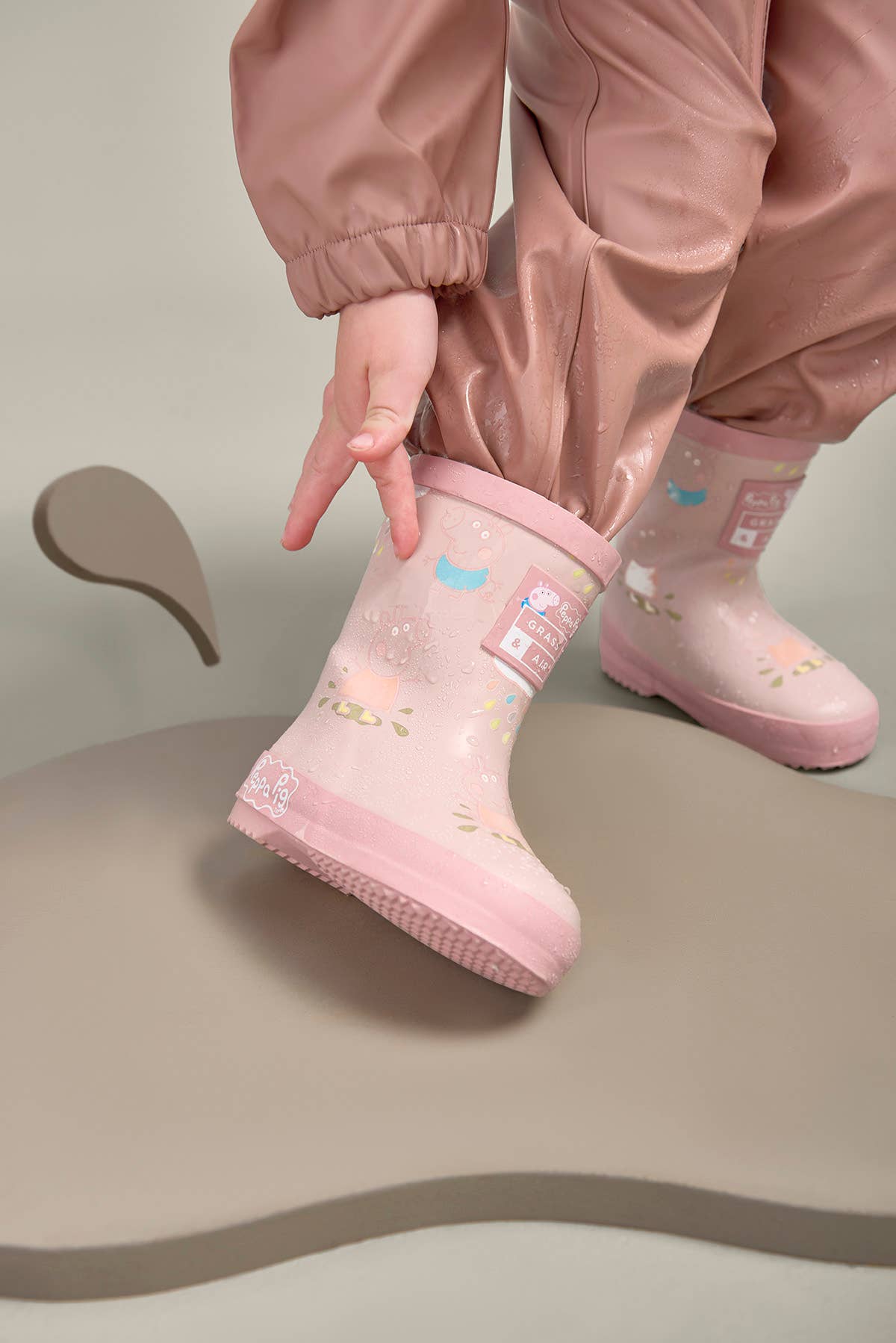 Peppa Pig Pink Colour-Changing Kids Wellies, Teddy Fleece: UK4