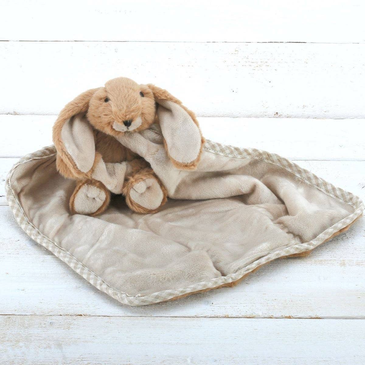 Bunny Baby Plush Soft Toy Soother Comforter Brown 29 X 29CM