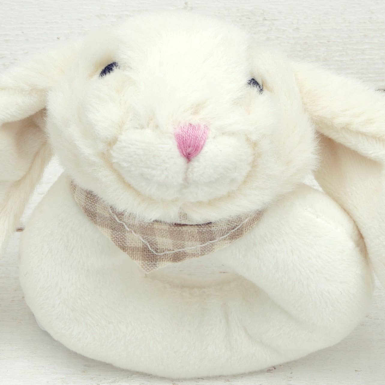 Bunny Baby Soft Toy Rattle Cream -10CM Premium Plush