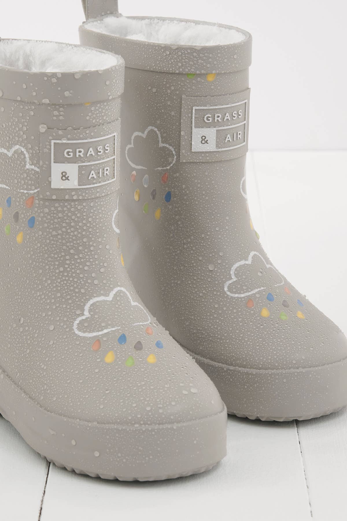 Geothermal Grey Colour-Changing Kids Wellies: UK7