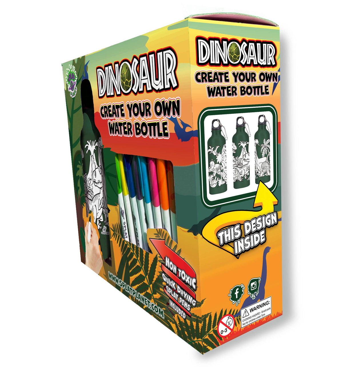 Dinosaur Colour-in Bottle