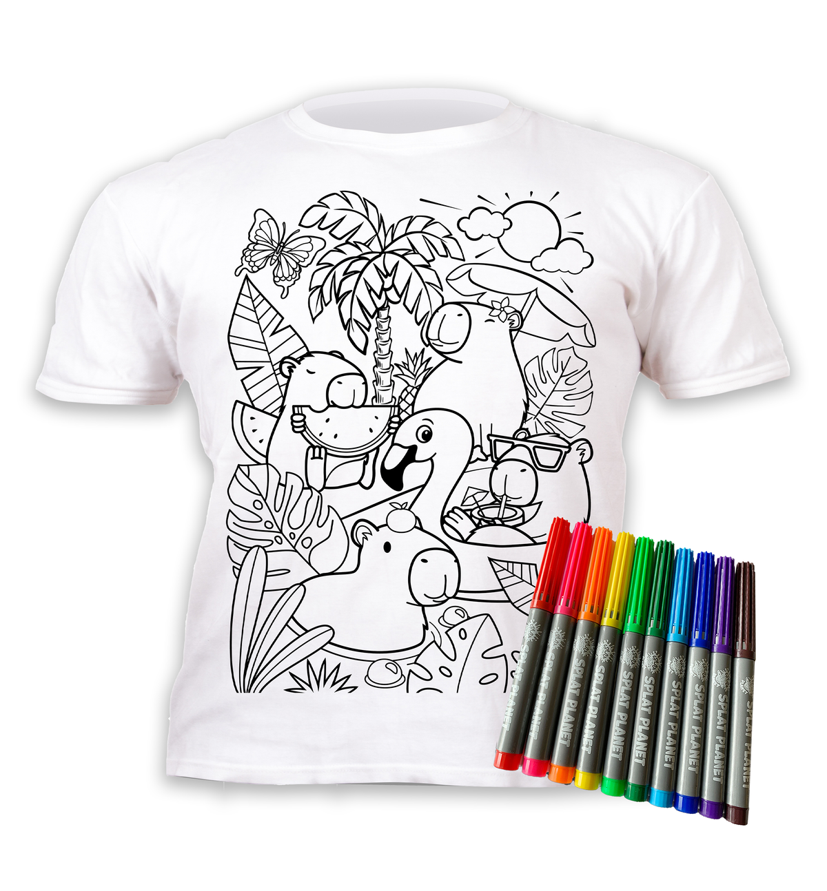 Capybara Colour in T-shirt: Age 7-8