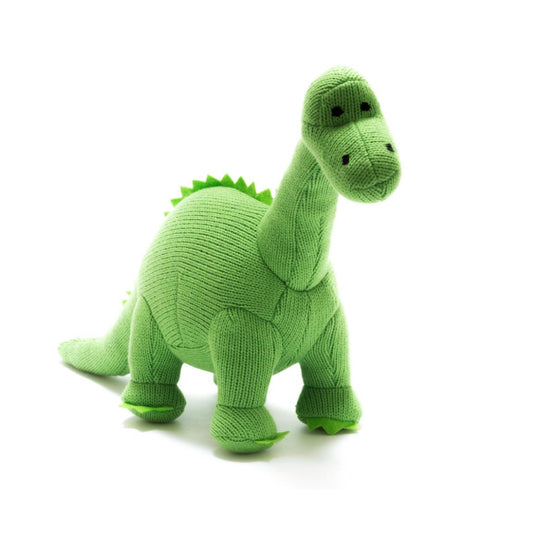 Best Years LTD Knitted Green Diplodocus Dinosaur Plush Toy