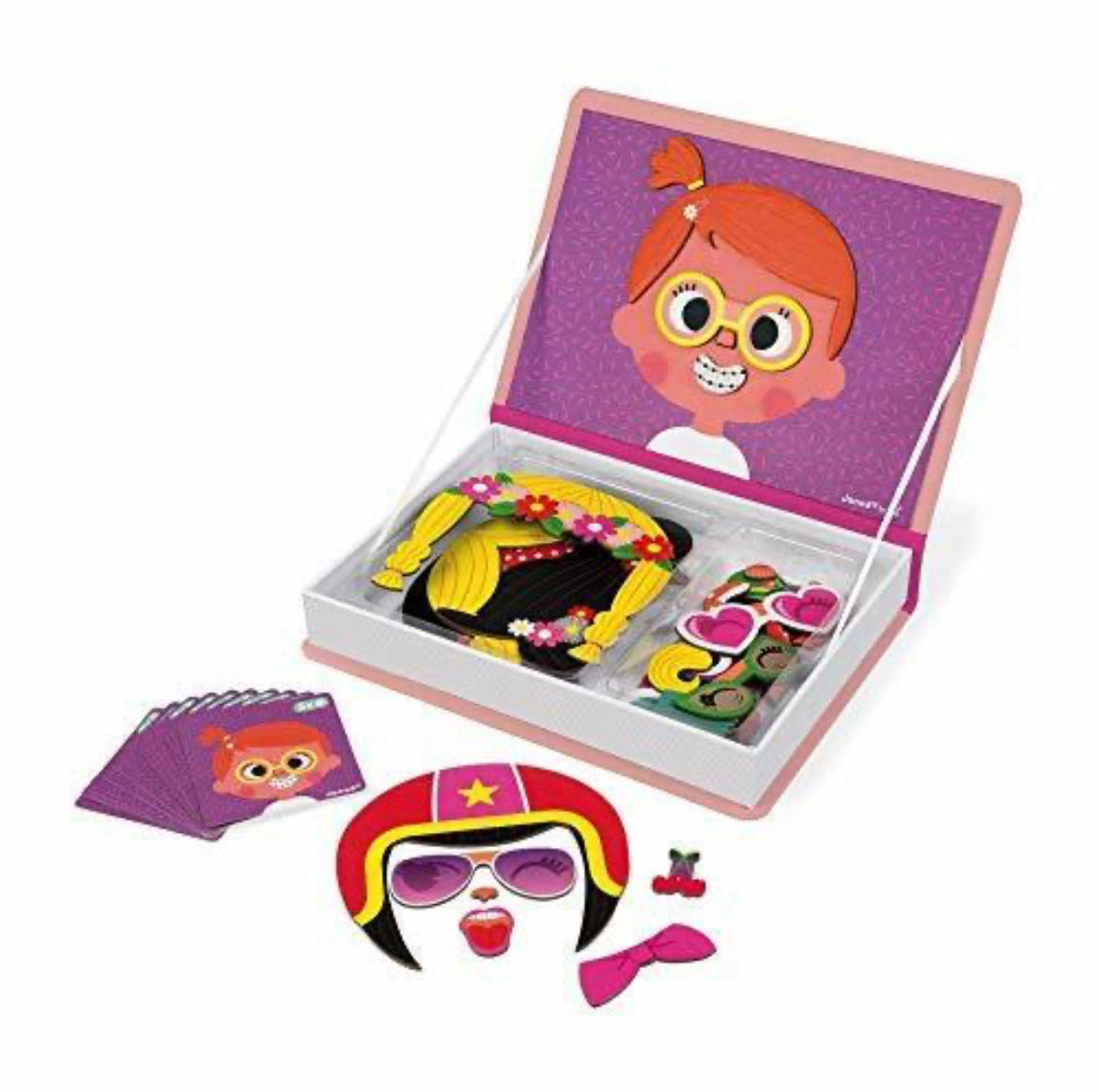 Janod Girl’s Crazy Faces Magneti’book