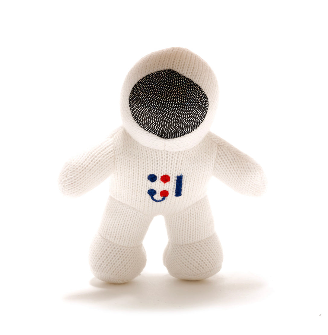 Best Years LTD Knitted Astronaut Baby Rattle