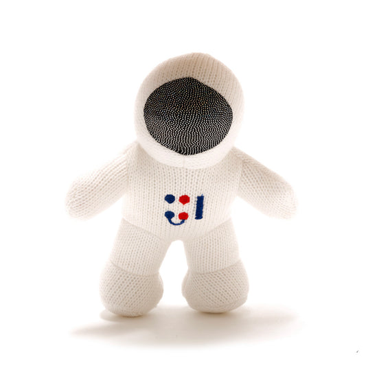 Best Years LTD Knitted Astronaut Baby Rattle