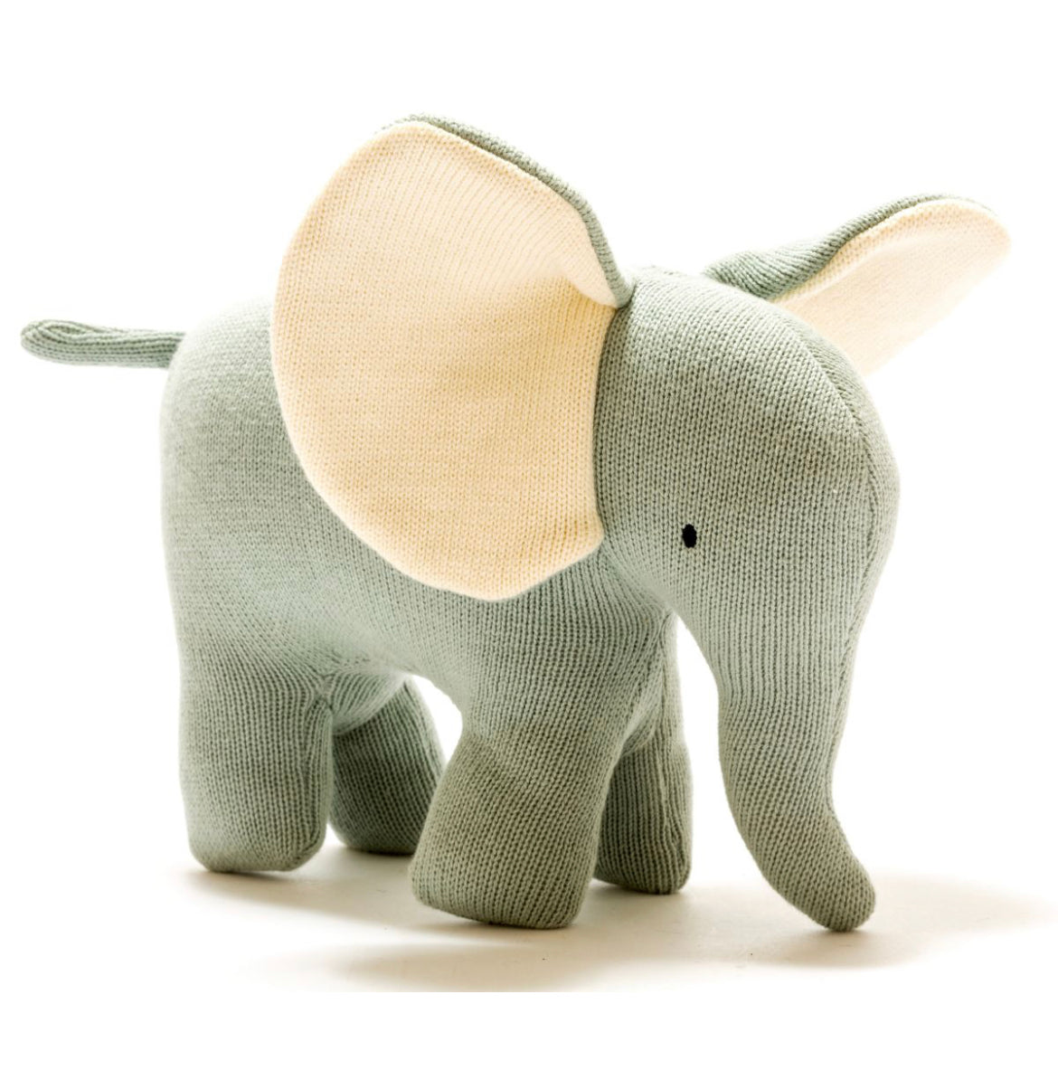 Best Years LTD Ellis the Elephant Plush Toy Knitted Organic Cotton Teal
