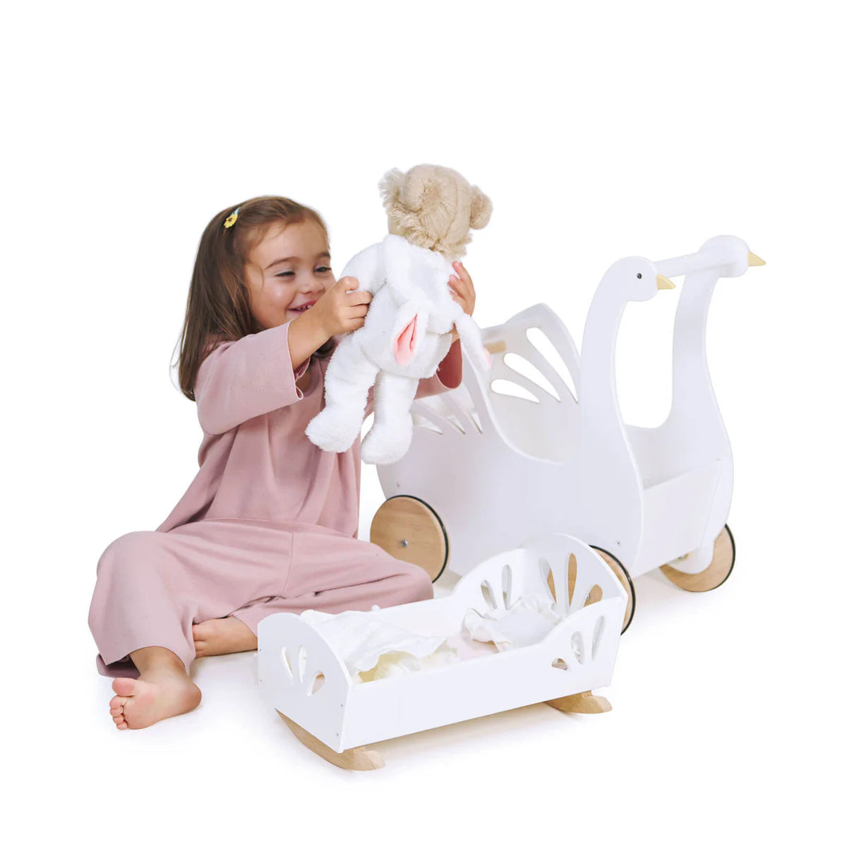 Tender Leaf Sweet Swan Dolly Bed