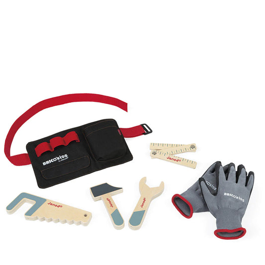 Janod Brico’kids Tool Belt and Gloves Set