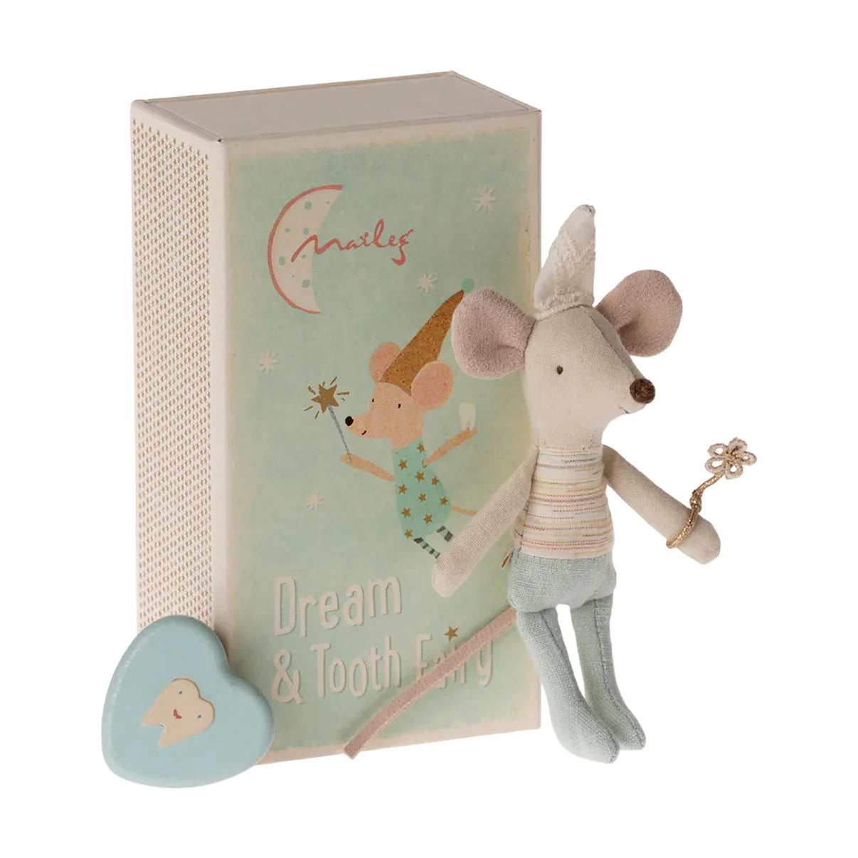 Maileg Tooth Fairy Mouse in Matchbox - Blue