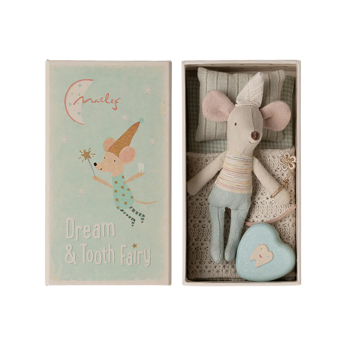 Maileg Tooth Fairy Mouse in Matchbox - Blue