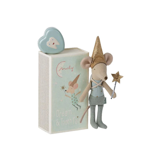 Maileg Tooth Fairy Mouse in Matchbox - Blue