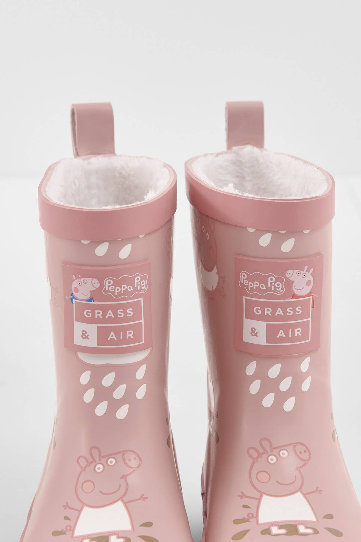 Peppa Pig Pink Colour-Changing Kids Wellies, Teddy Fleece: UK4