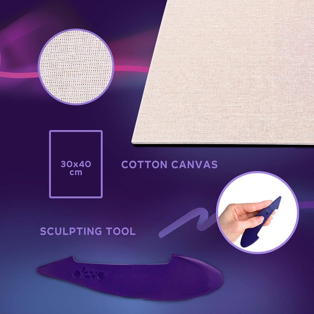 OKTO Air Dry Clay 3D Sensory Art Canvas - New York