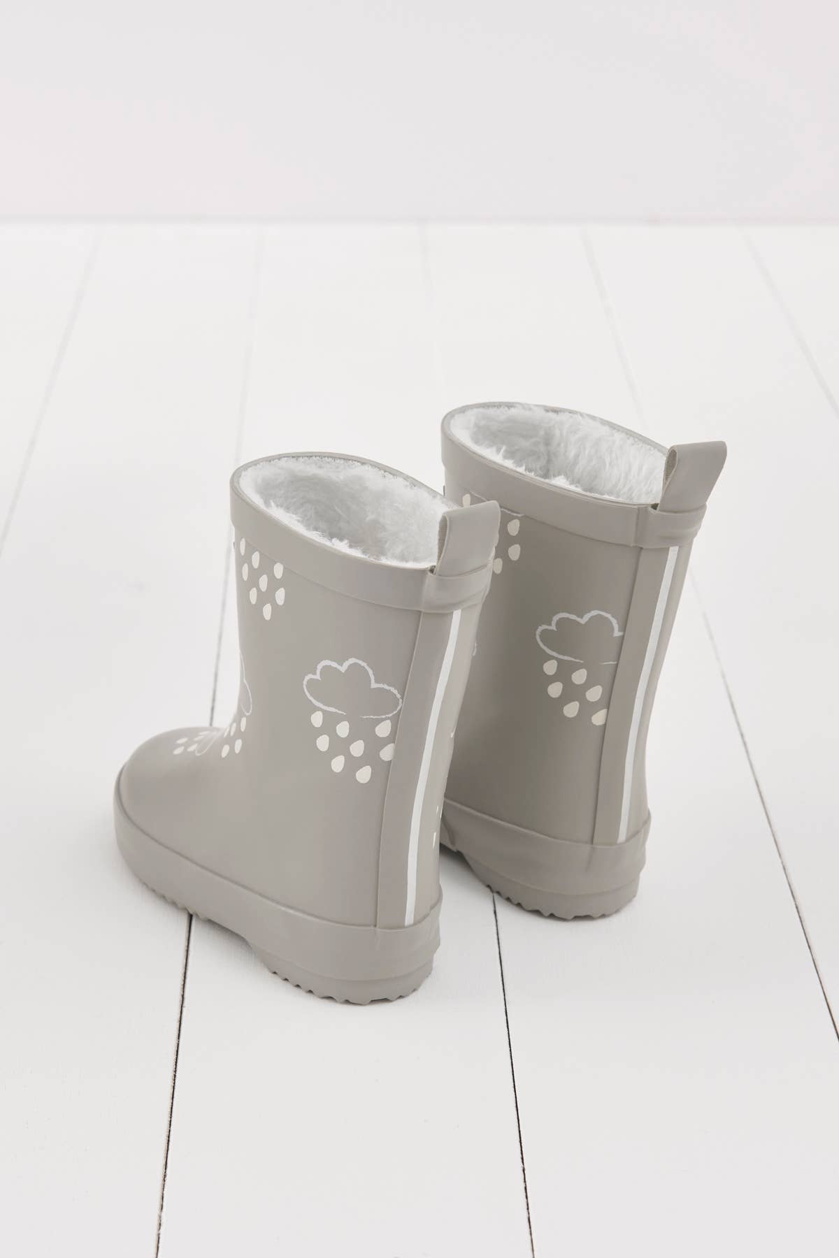 Geothermal Grey Colour-Changing Kids Wellies: UK7