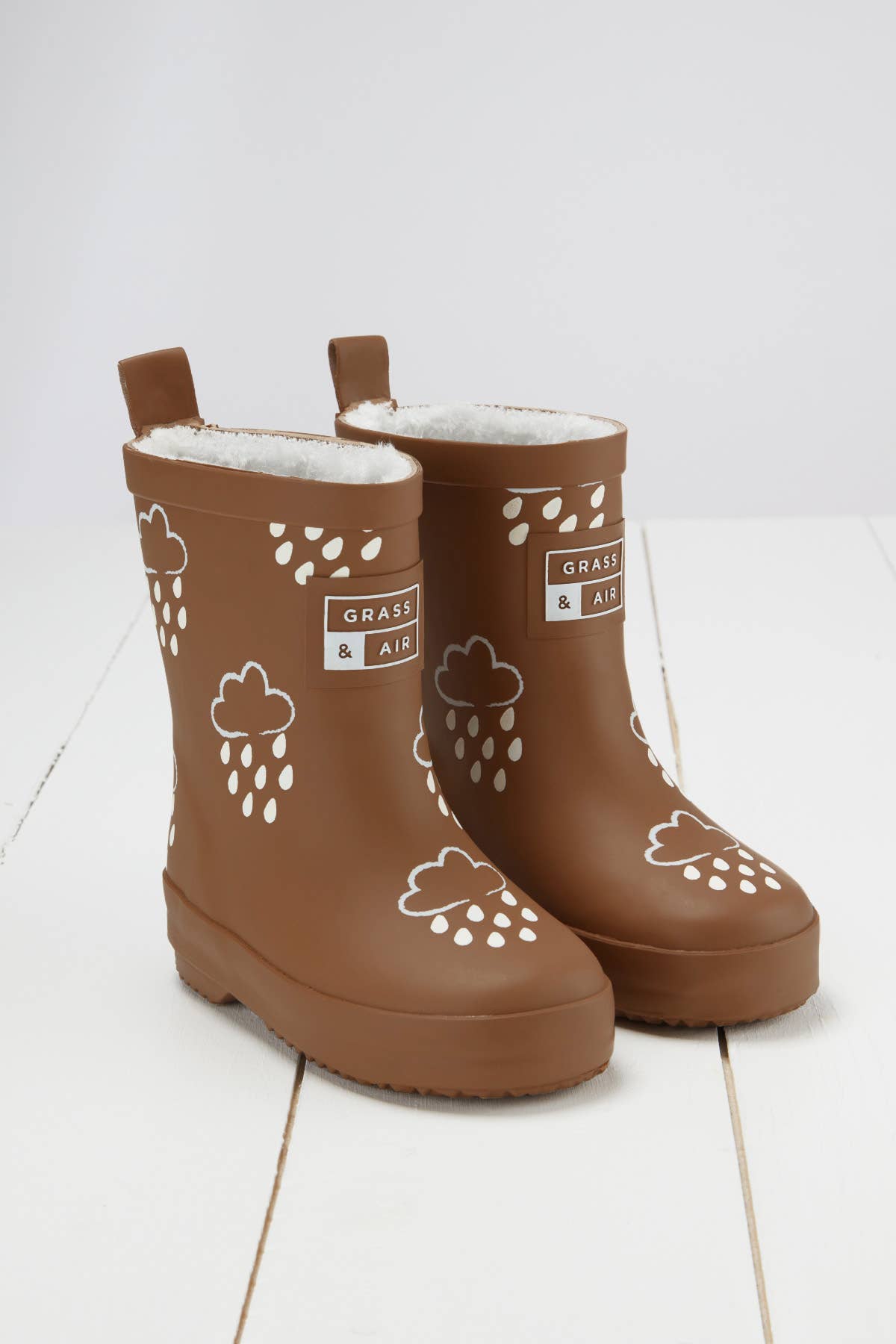 Toffee Brown Colour-Changing Kids Wellies: UK5