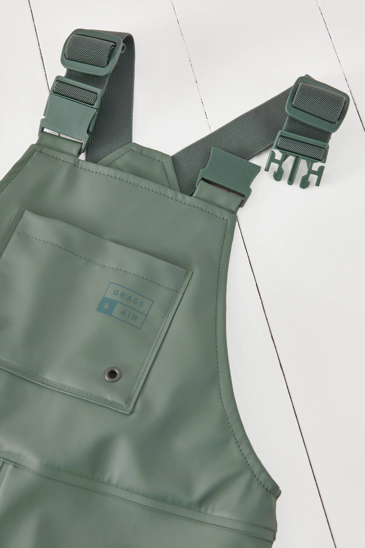 Khaki Kids Waterproof Rain Dungarees: 5-6years